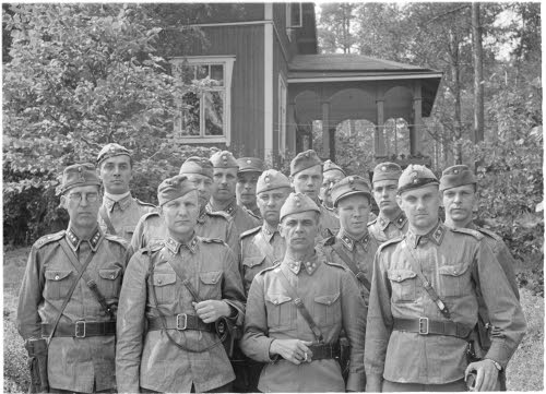 Hersalo esikuntineen. Simpele, Koitsanlahti 1941.07.29
