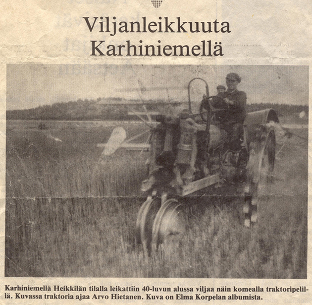 Arvo_Hietanen_ajaa_Lauttakylä lehti 7.7.1944. 